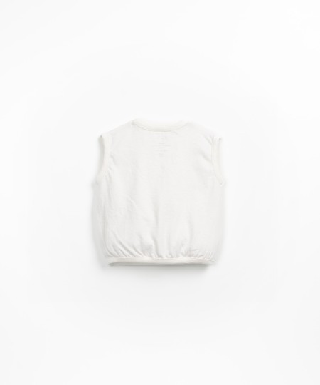 T-shirt senza maniche in cotone biologico e cotone riciclato