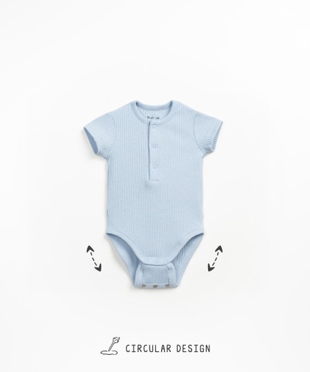Body in cotone biologico a costine