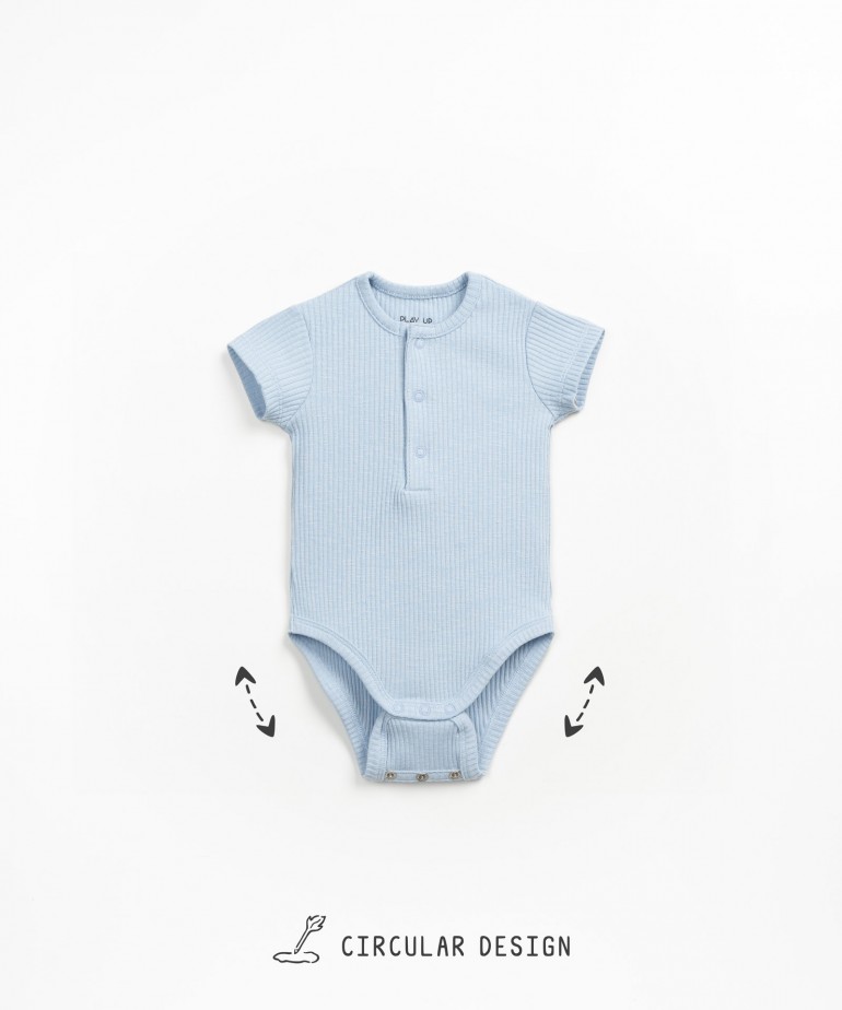 Body in cotone biologico a costine