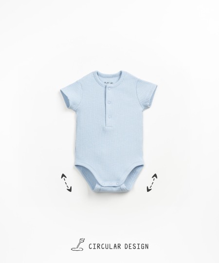 Body in cotone biologico a costine