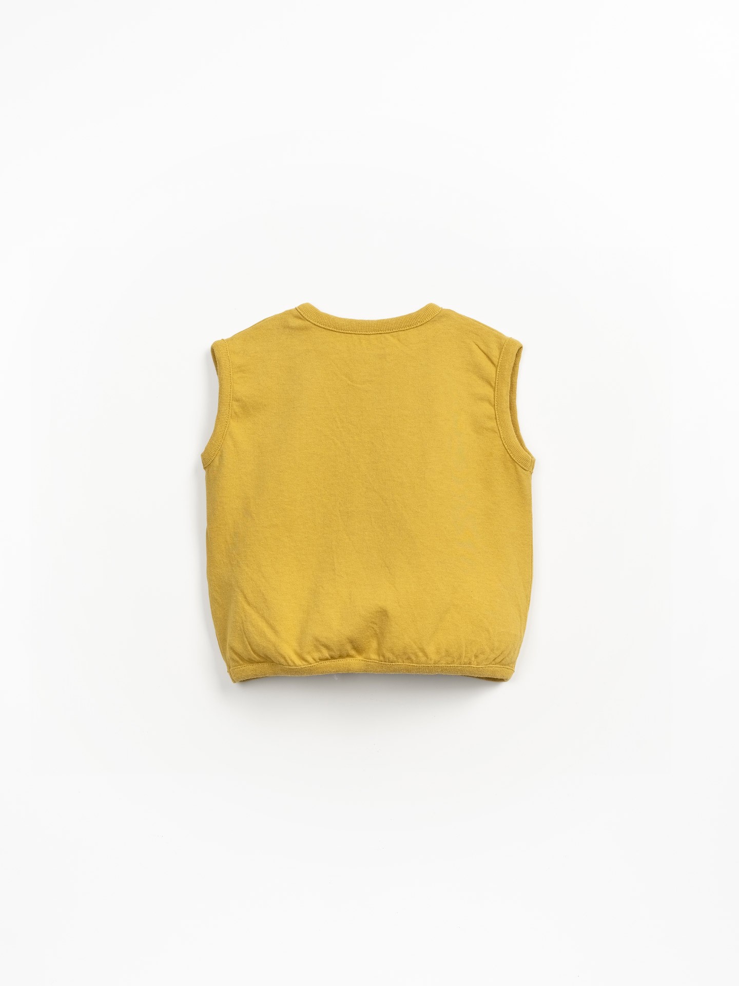 Camiseta sin mangas en algodón orgánico y algodón reciclado