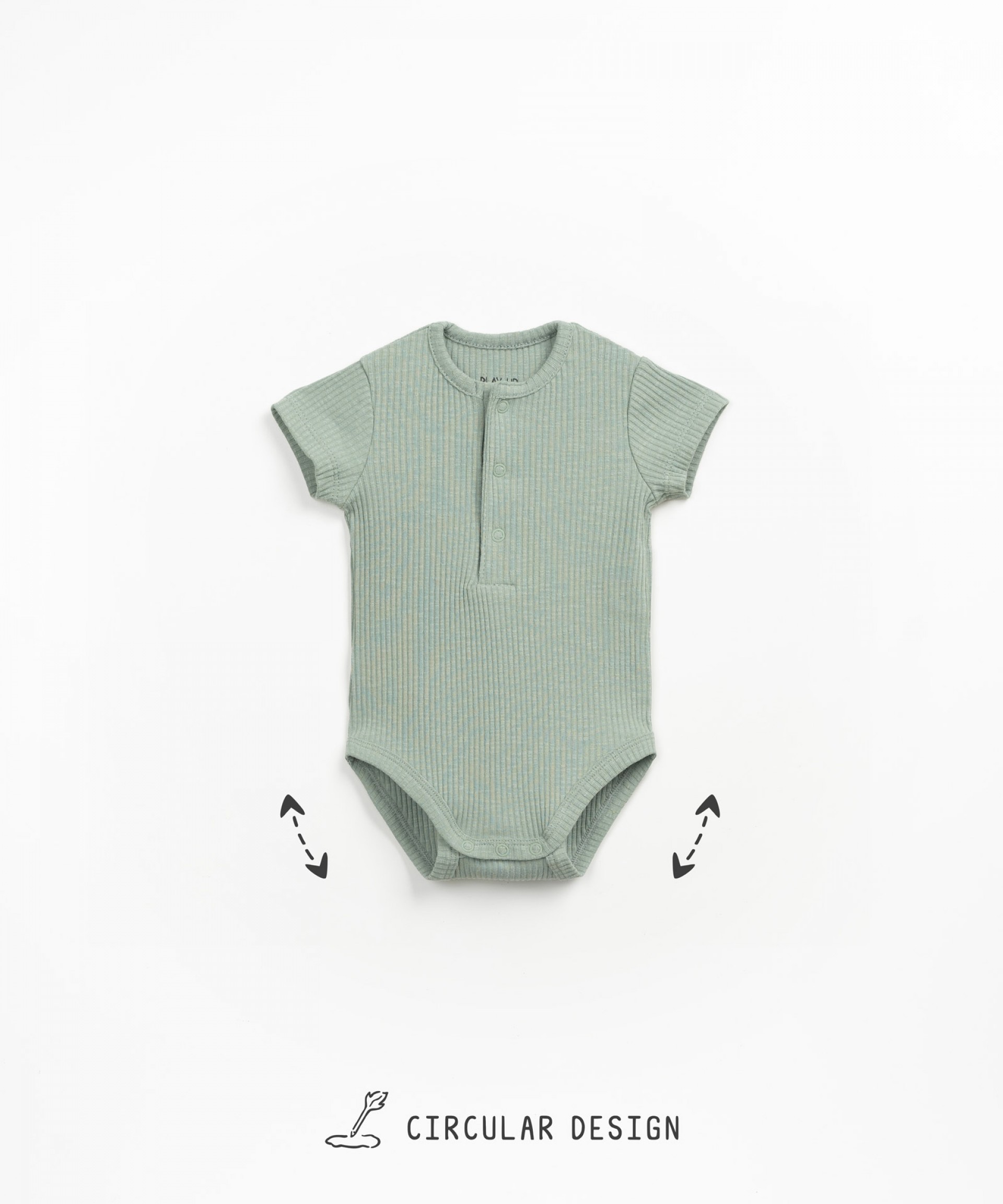 Jersey bodysuit with short sleeves