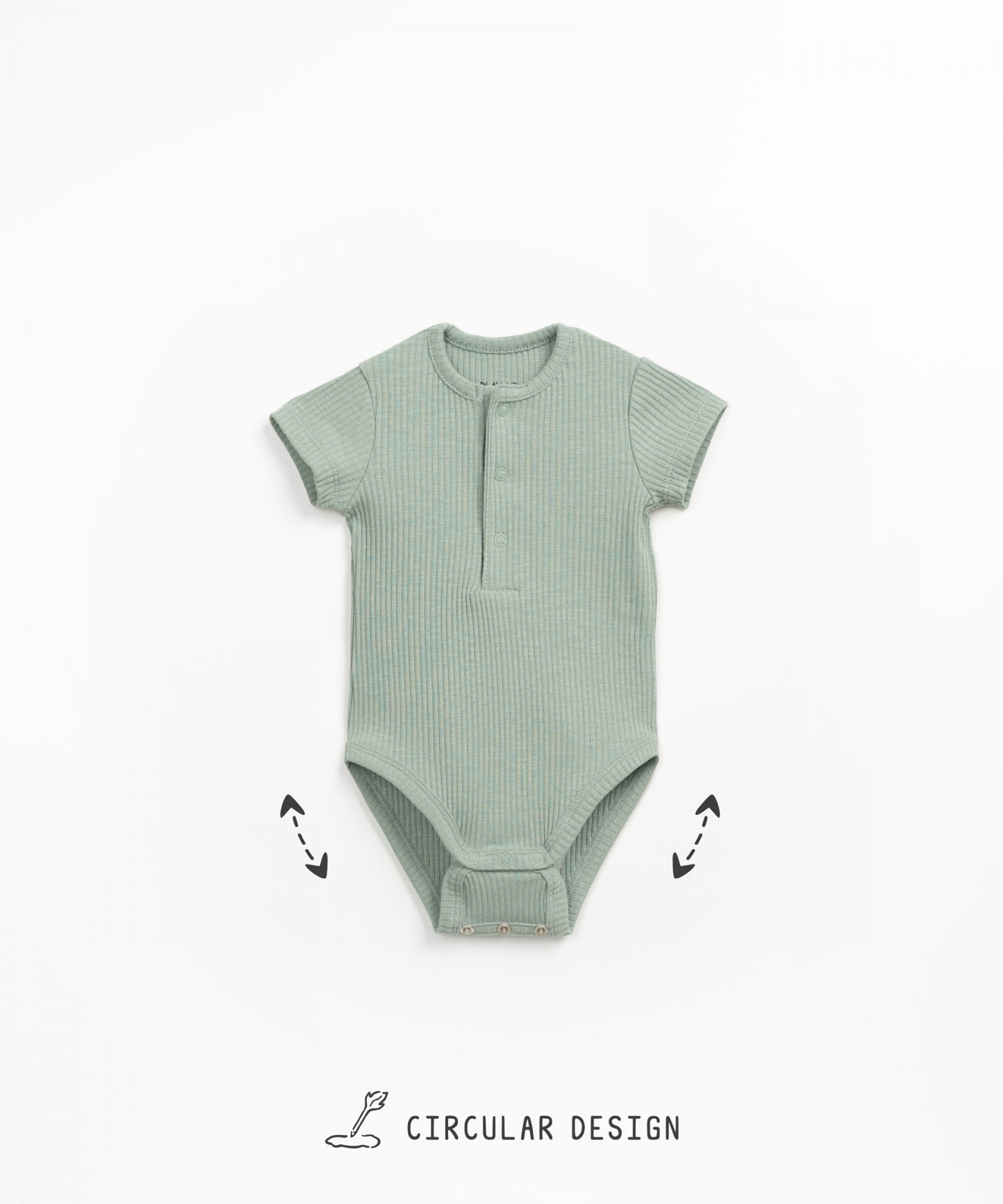 Jersey bodysuit with short sleeves