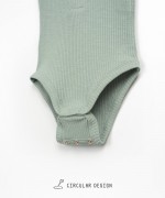 Jersey bodysuit with short sleeves