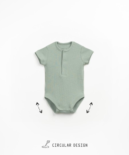 Ribbed organic cotton bodysuit