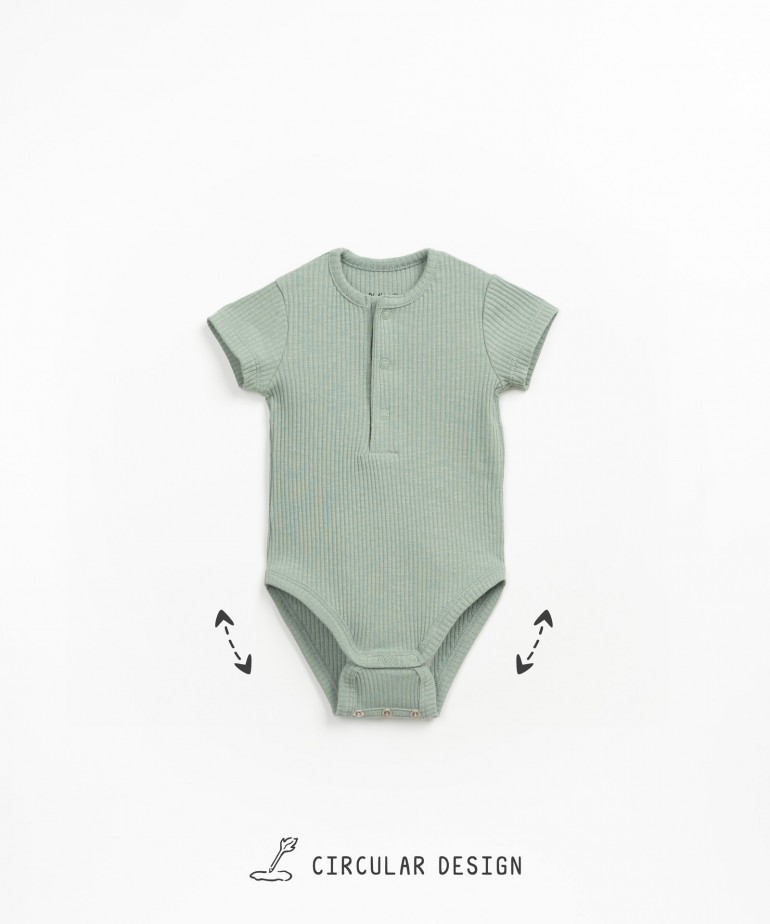 Body em algodo orgnico com nervuras