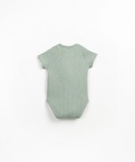 Jersey bodysuit with short sleeves