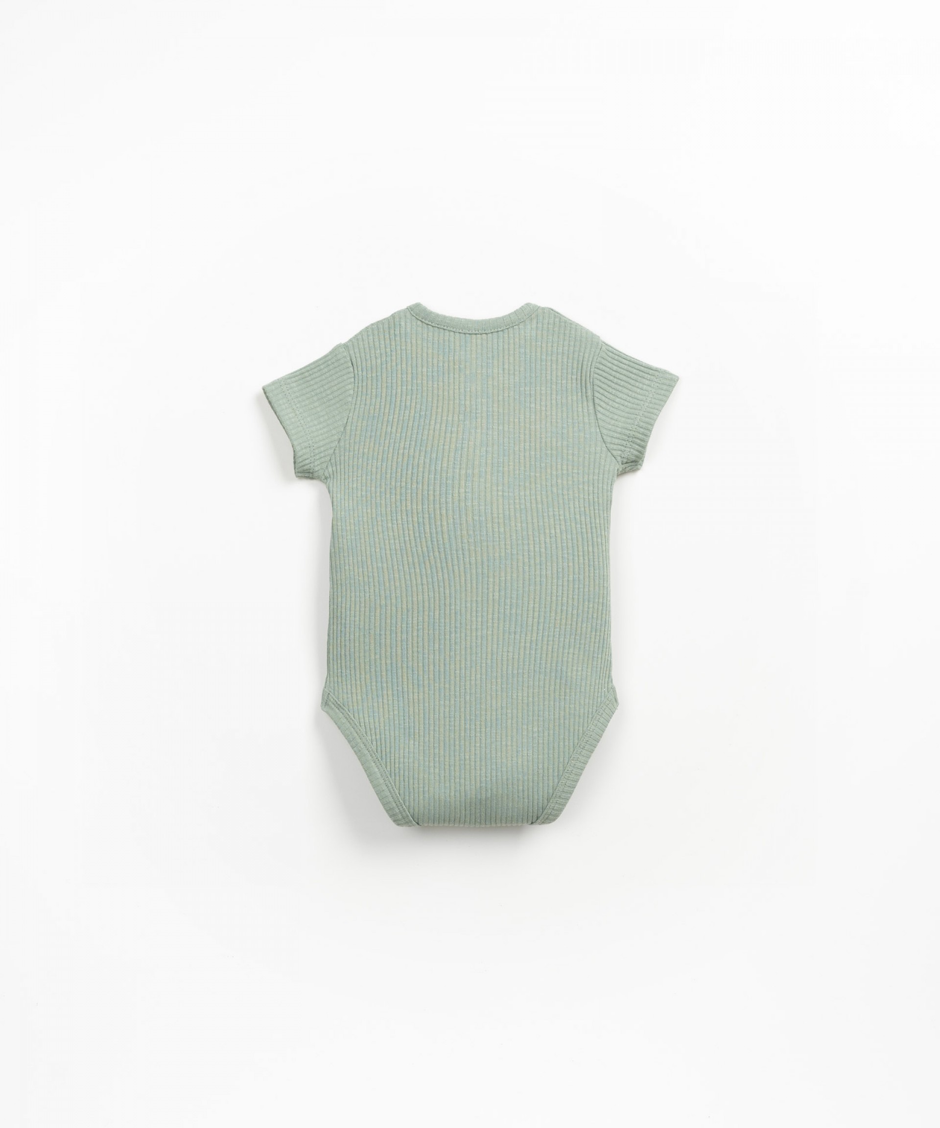 Jersey bodysuit with short sleeves