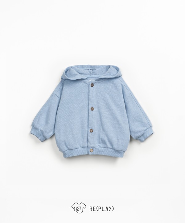 Casaco de malha com mistura de algod�o e algod�o org�nico