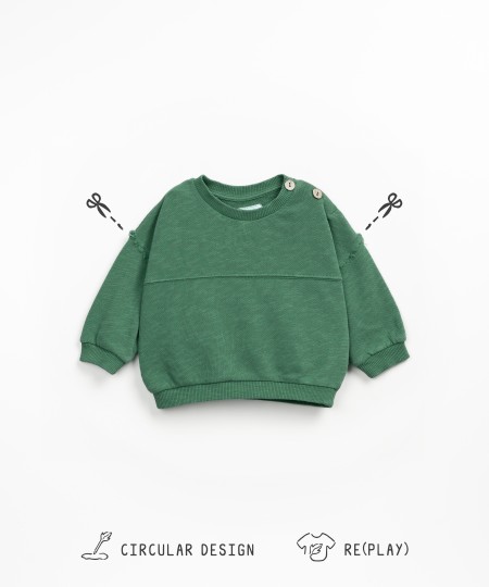 Knit sweat with natural fibers