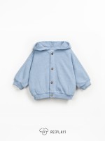 Casaco de malha com mistura de algod�o e algod�o org�nico