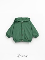 Chaqueta de punto con mezcla de algod�n y algod�n org�nico