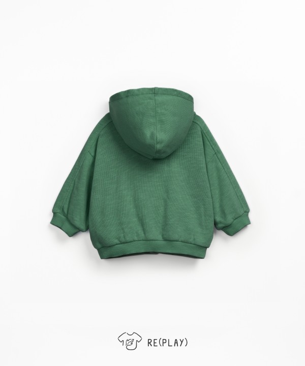 Chaqueta de punto con mezcla de algod�n y algod�n org�nico