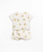 Pyjamas in a mixture of organic cotton and recycled cotton
