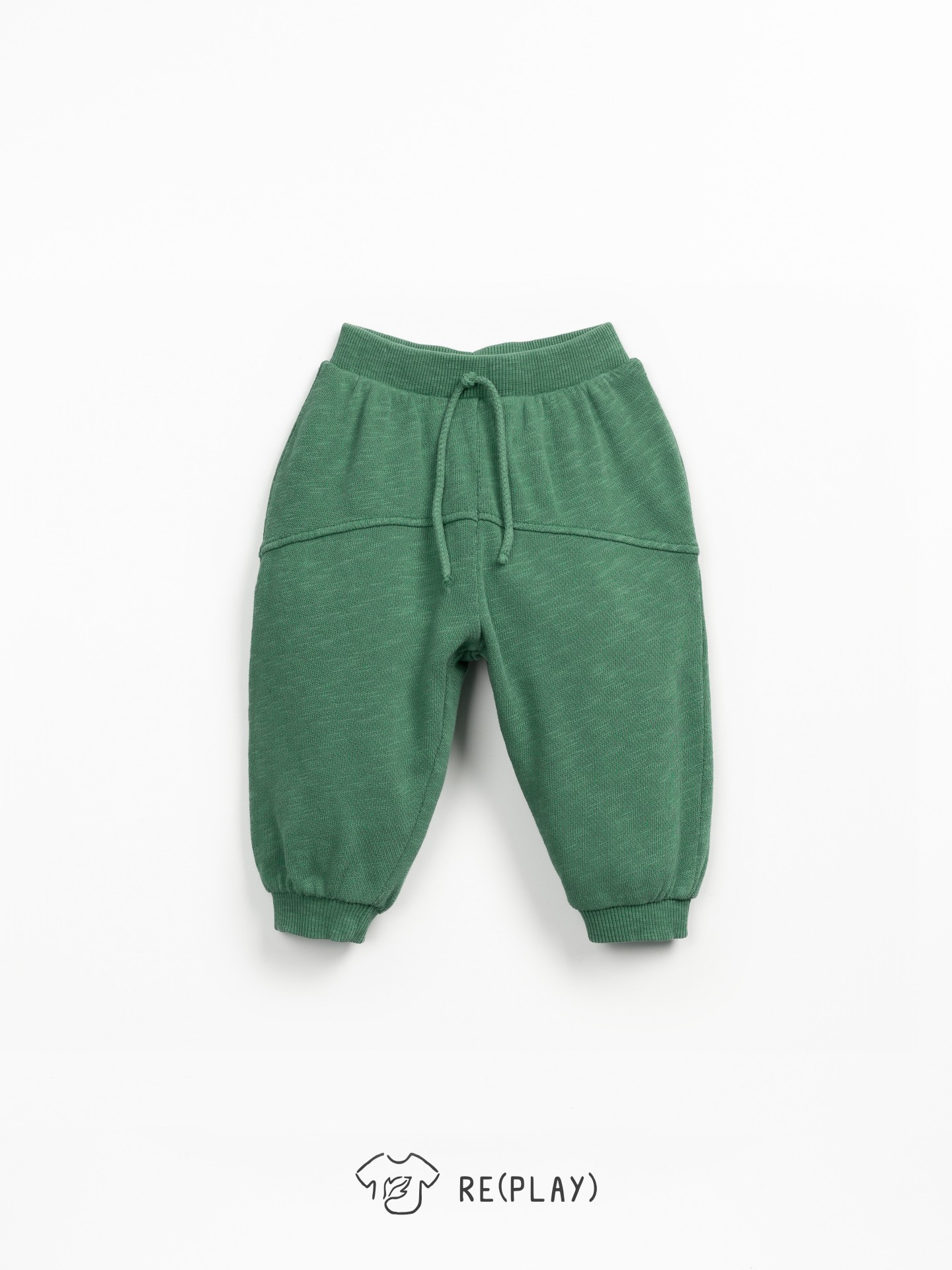 Jersey trousers with decorative drawstring