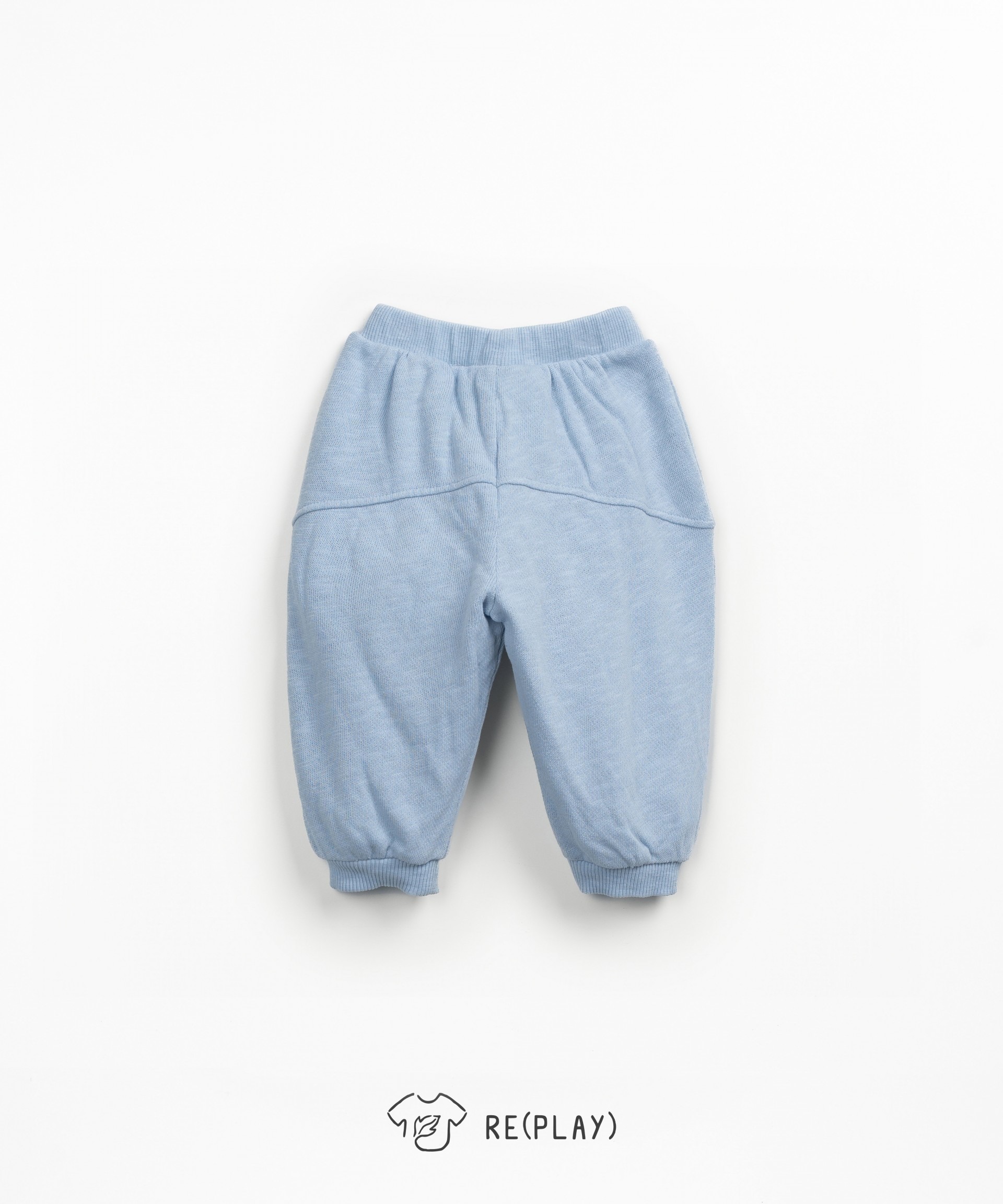 Cala pantalona em mistura de algodo orgnico com bolsos laterais