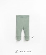 Ribbed knit leggings in organic cotton