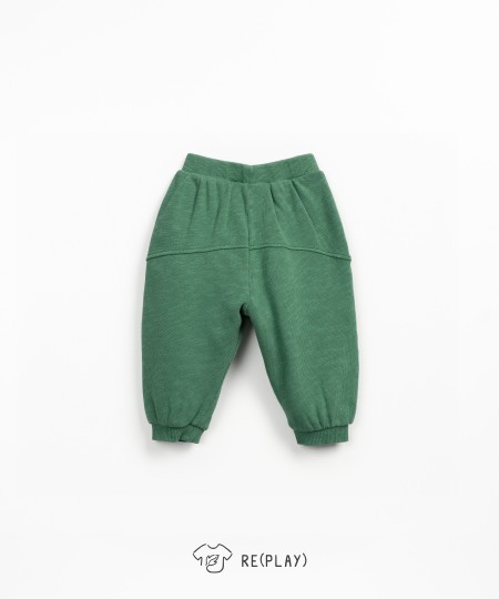 Jersey trousers with decorative drawstring