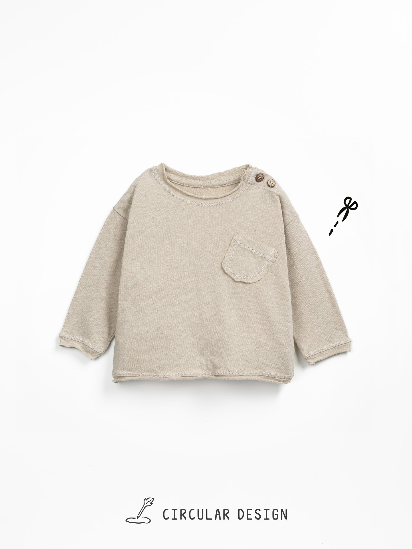 Camiseta en mezcla de algodón orgánico y lino