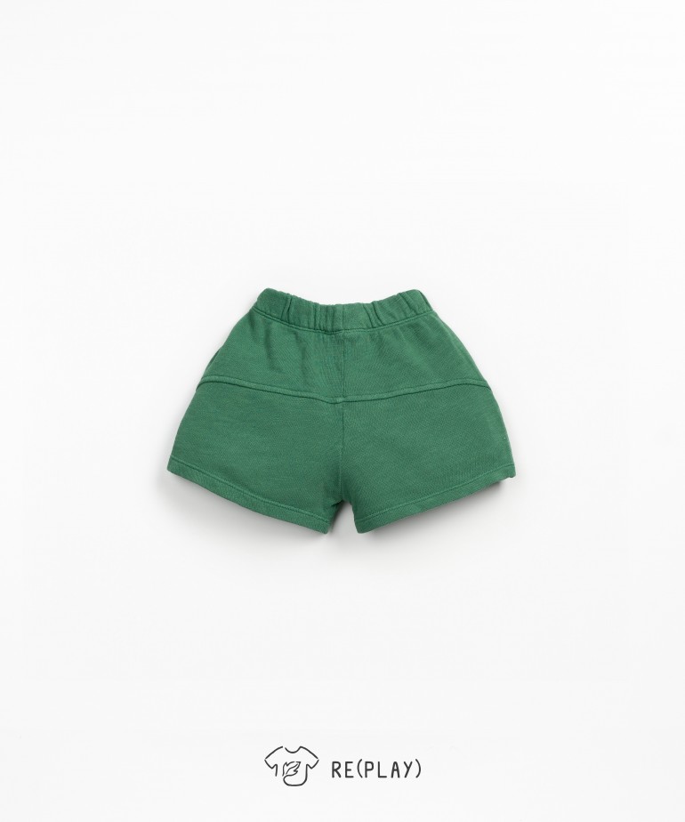 Jersey shorts with decorative drawstring