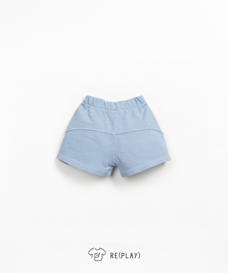Jersey shorts with decorative drawstring