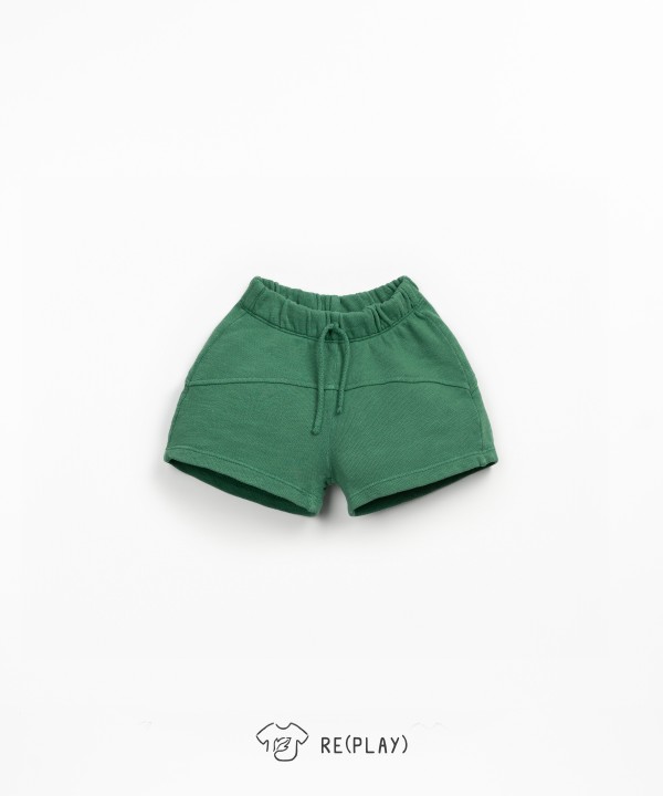 Jersey shorts with decorative drawstring