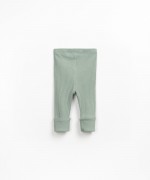 Ribbed knit leggings in organic cotton