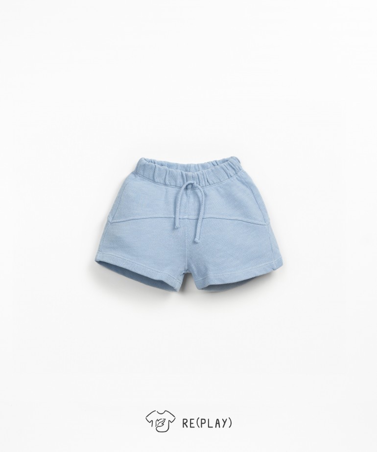 Jersey shorts with decorative drawstring