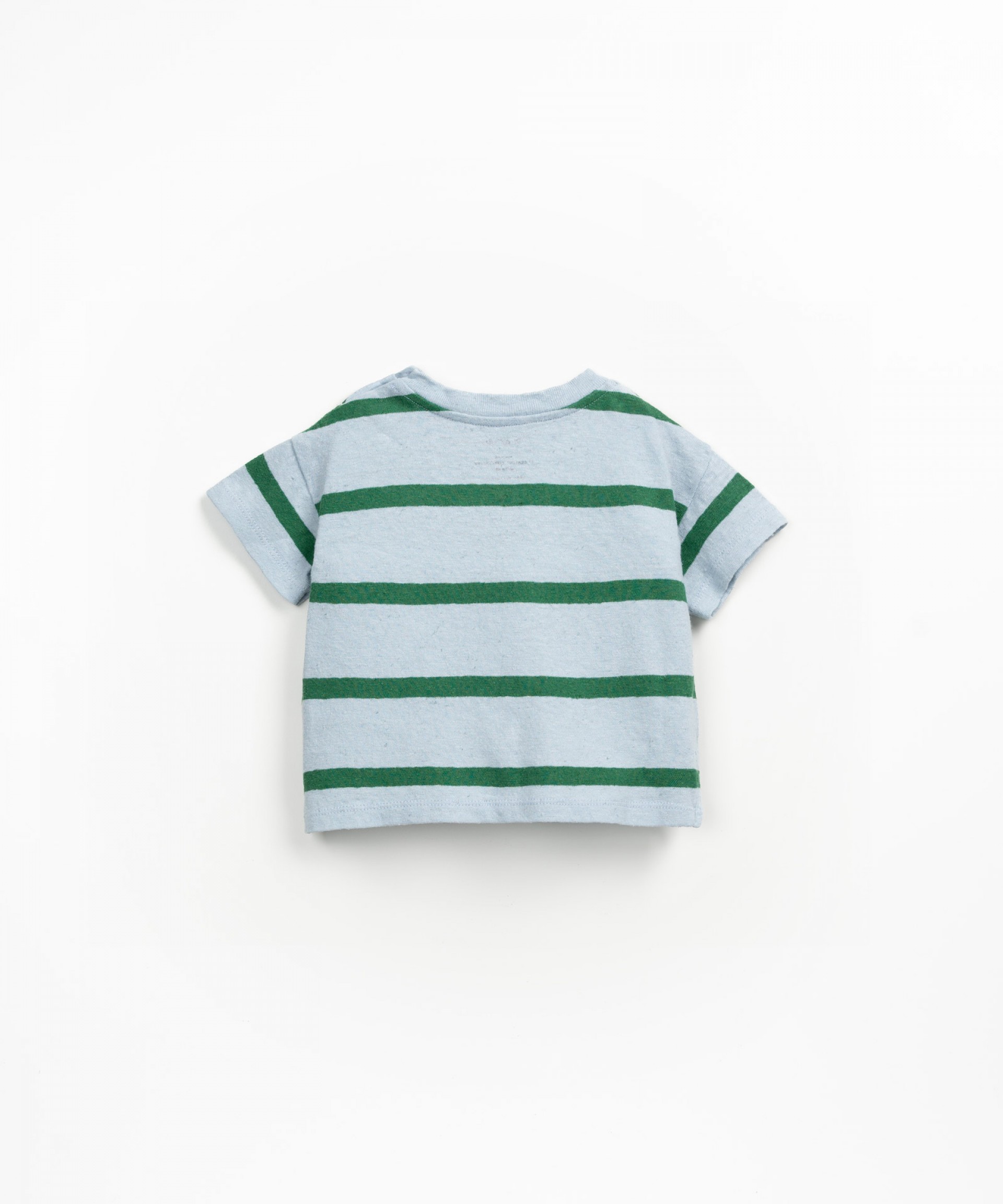 Camiseta a rayas con mezcla de fibras naturales
