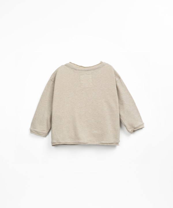 T-shirt en m�lange de coton biologique et lin