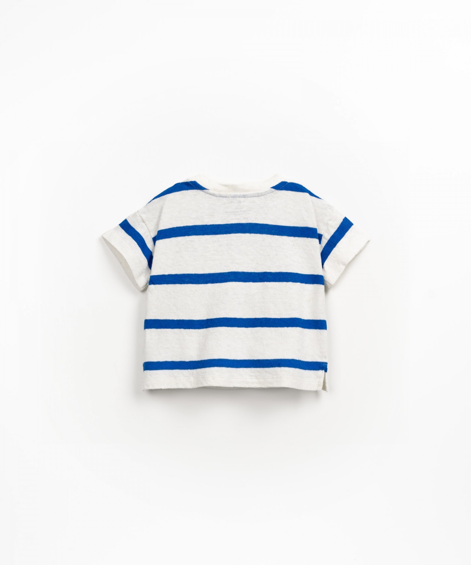 Camiseta de rayas con mezcla de fibras naturales