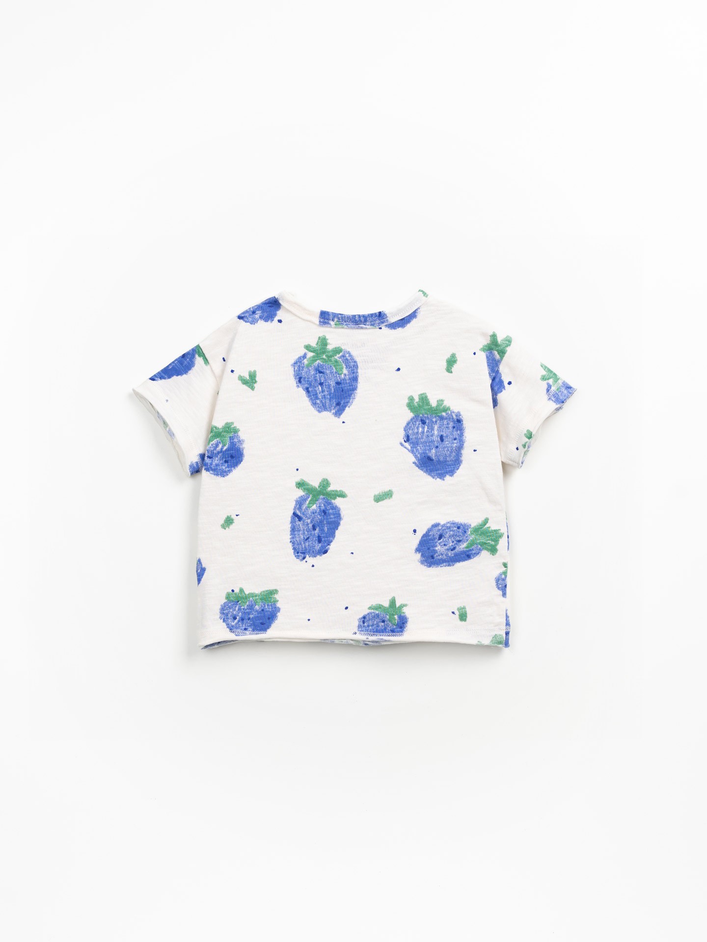 Camiseta de algodón orgánico con estampado de fresas