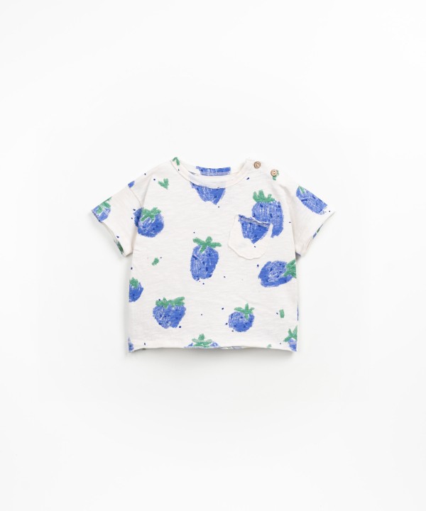 Camiseta de algod�n org�nico con estampado de fresas