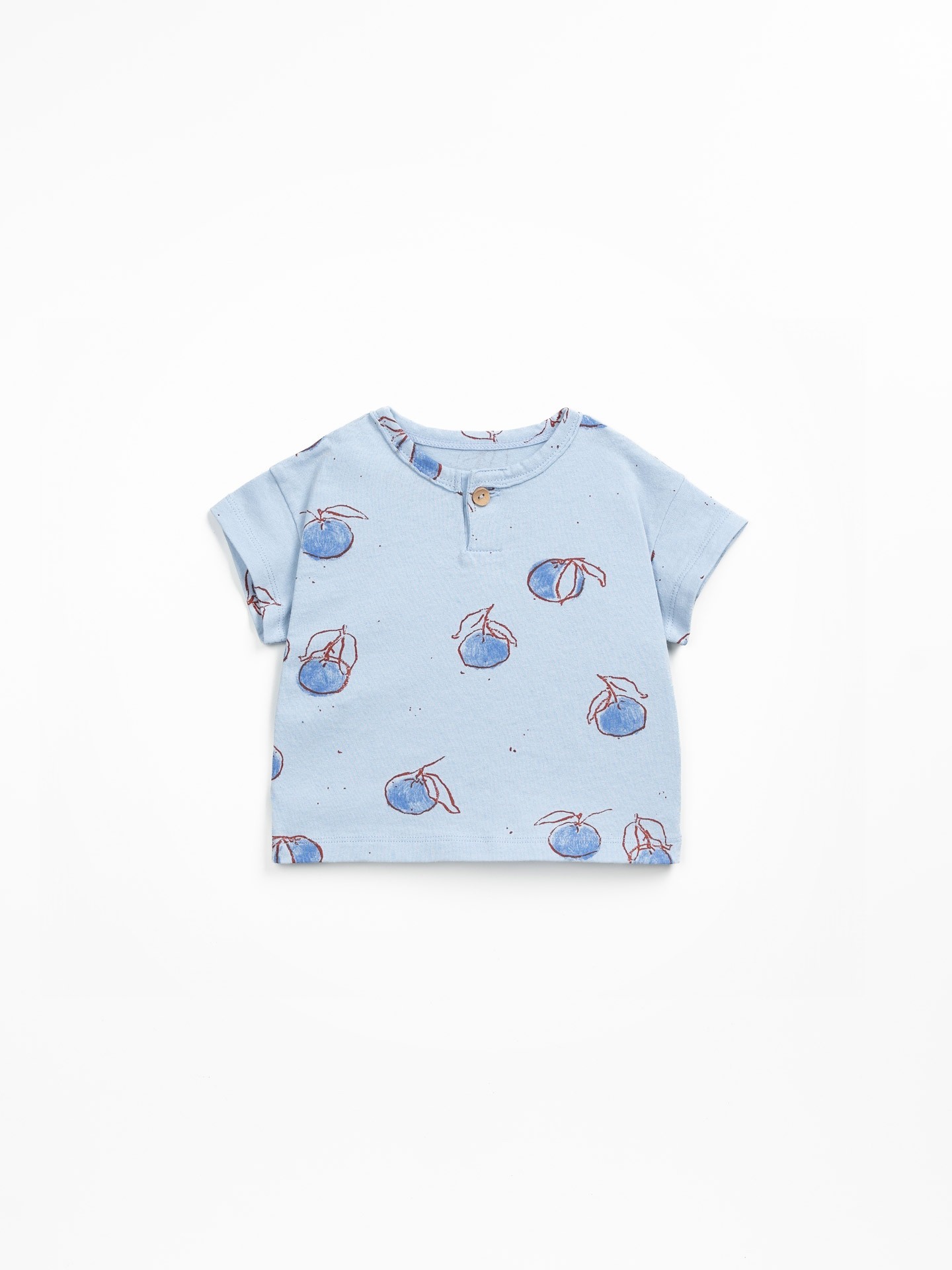 T-shirt mistura de algodão orgânico e algodão reciclado