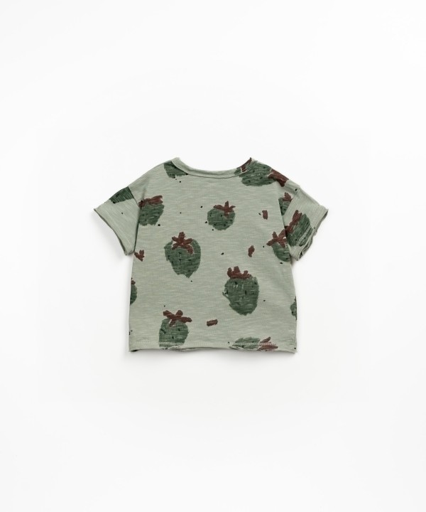 Camiseta de algod�n org�nico con estampado de fresas
