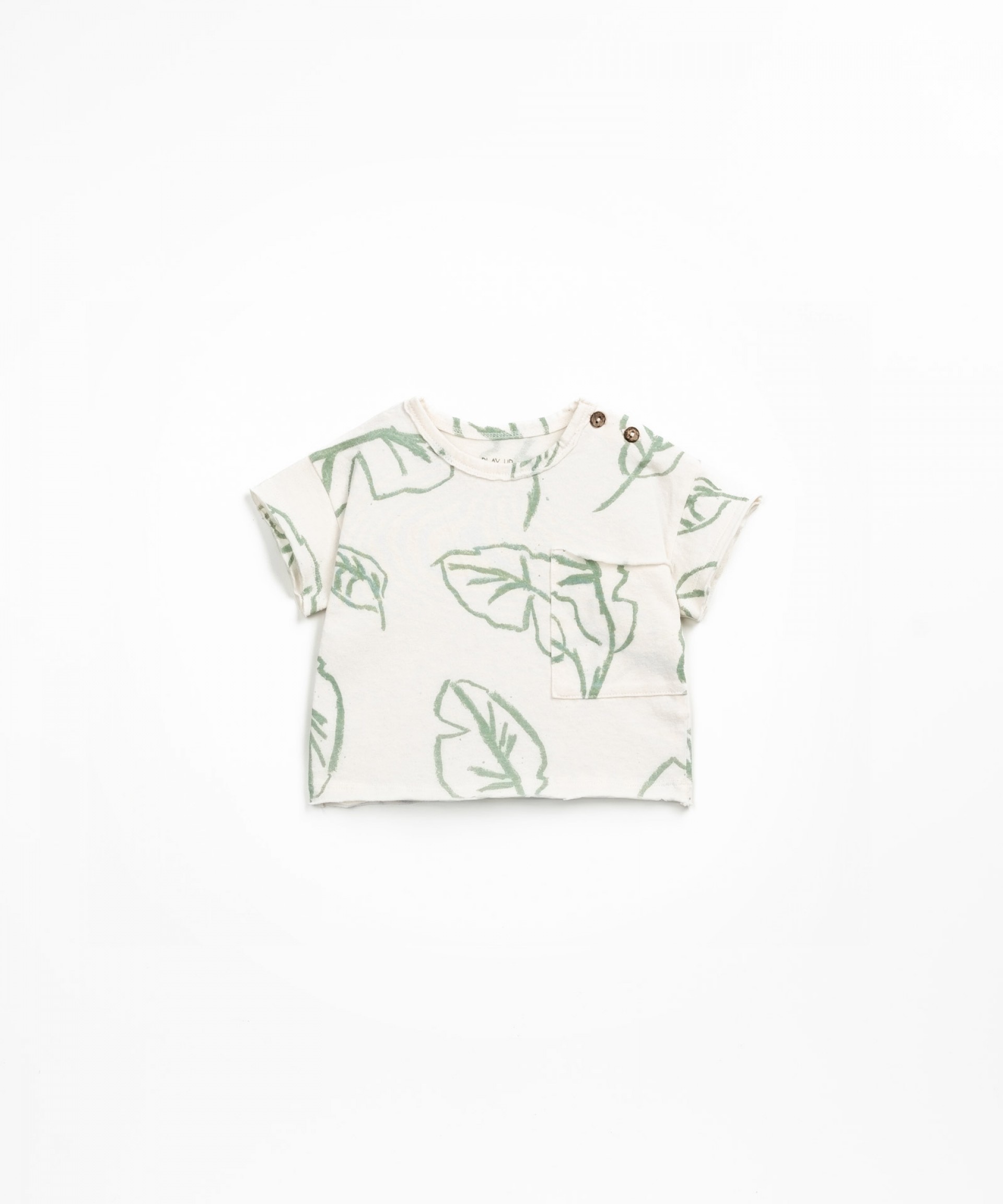 T-shirt with shoulder opening