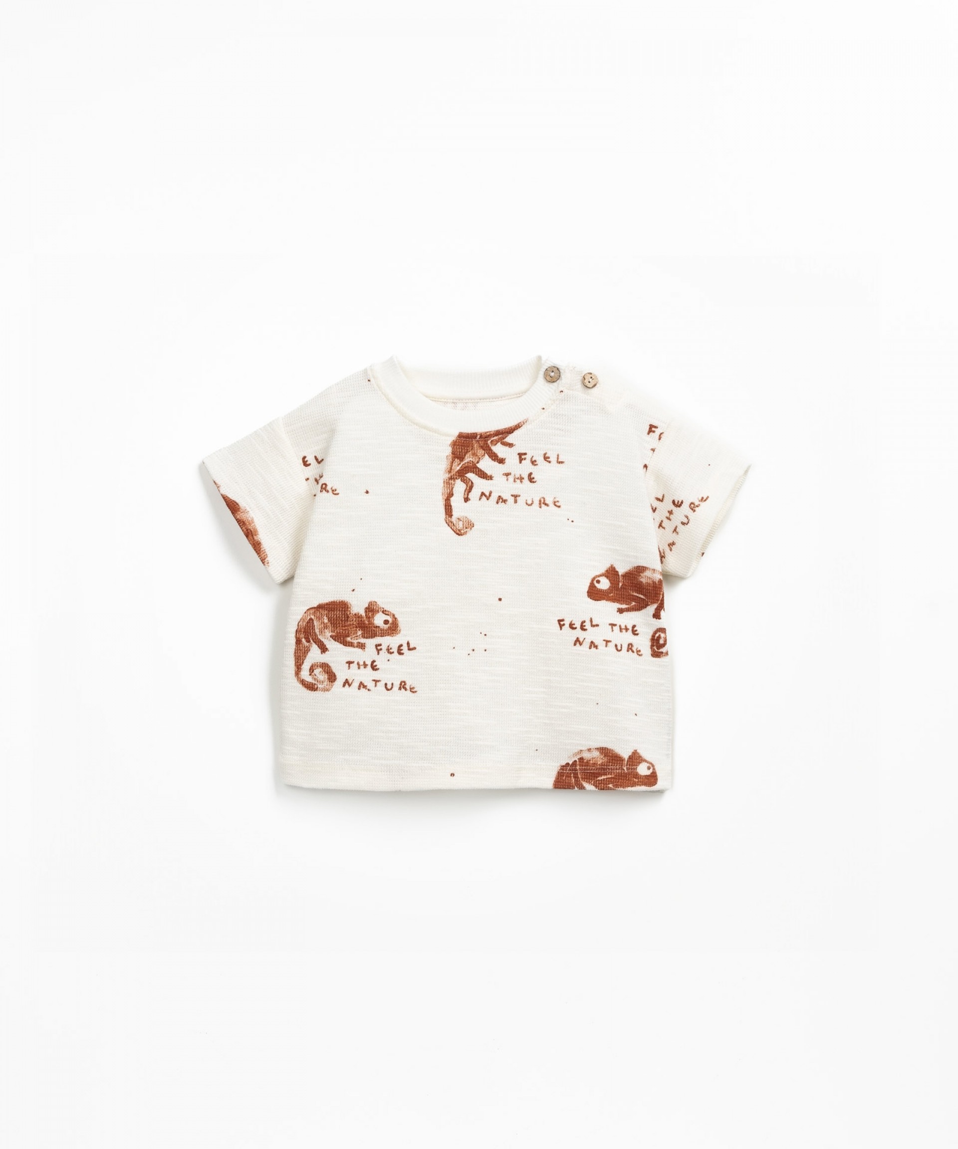 T-shirt em algodo orgnico com estampado