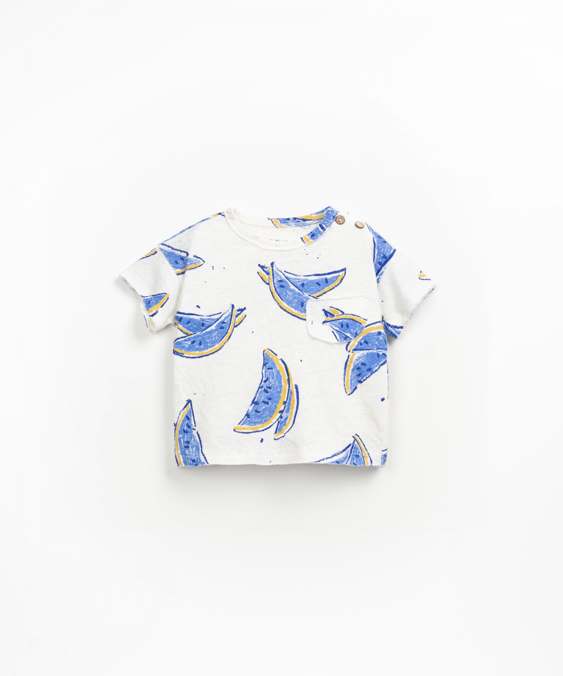 T-shirt com mistura de algodo orgnico e linho