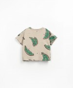 T-shirt com mistura de algodo orgnico e linho
