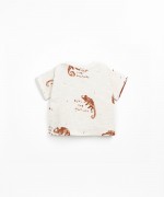 T-shirt em algodo orgnico com estampado