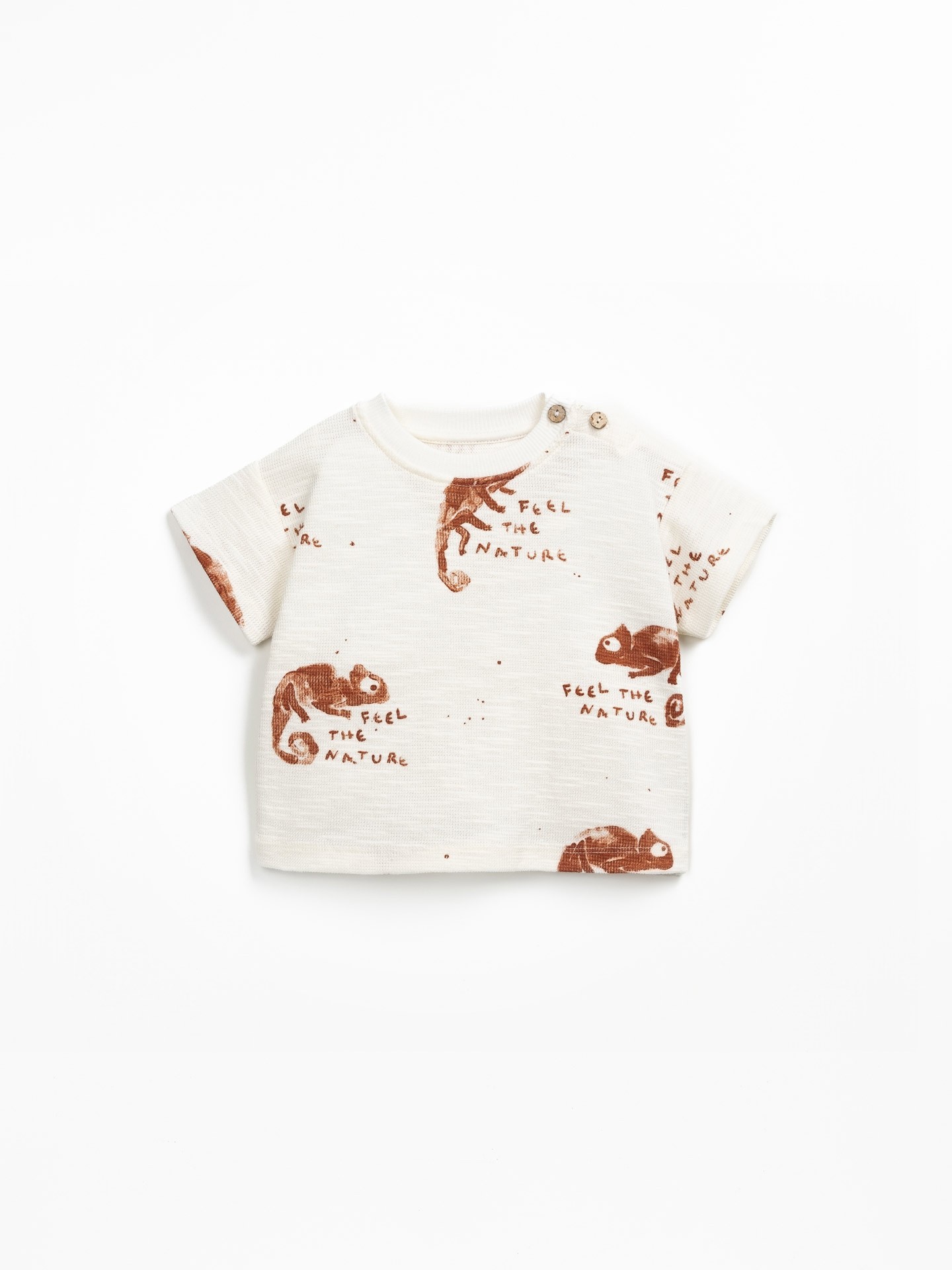 Camiseta con estampado de camaleones