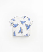 T-shirt com mistura de algodo orgnico e linho