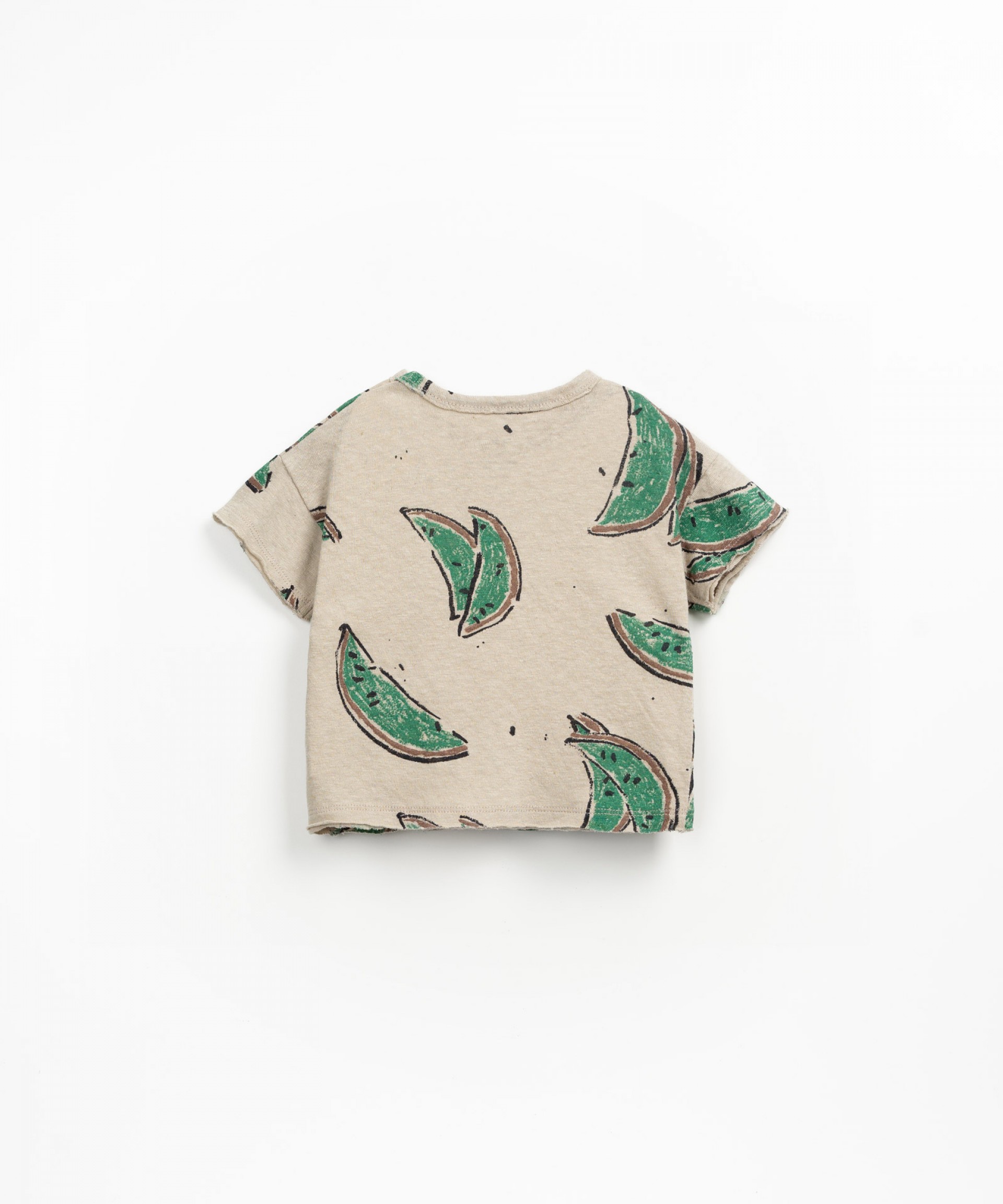 T-shirt com mistura de algodo orgnico e linho