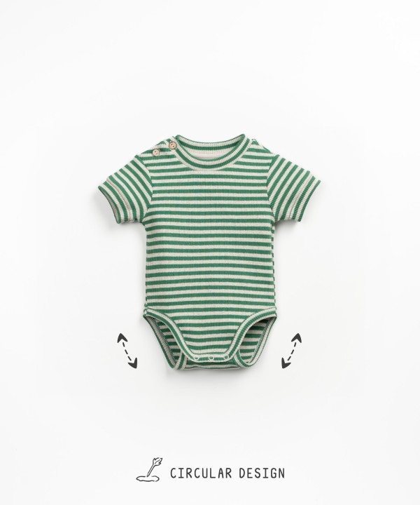 Striped pattern bodysuit