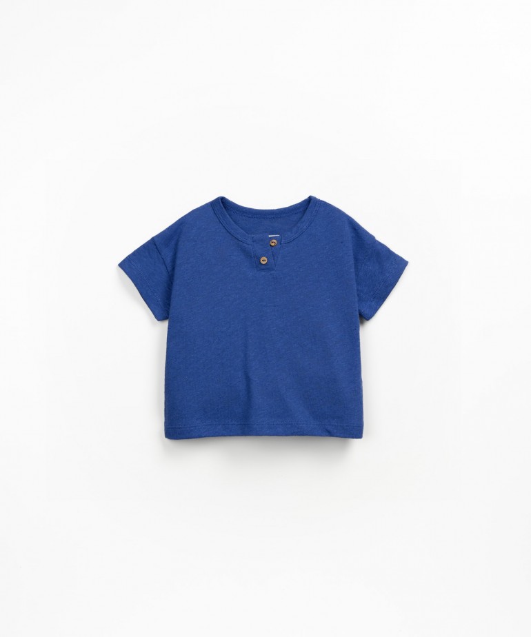 T-shirt com mistura de linho e algodo orgnico