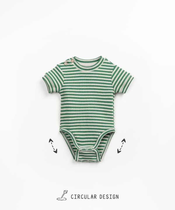 Striped pattern bodysuit