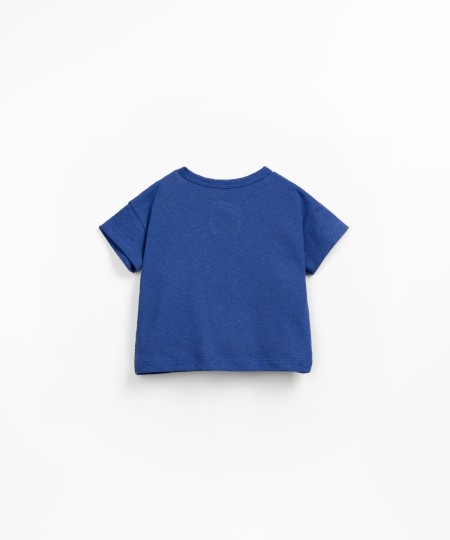 T-shirt com mistura de linho e algodão orgânico