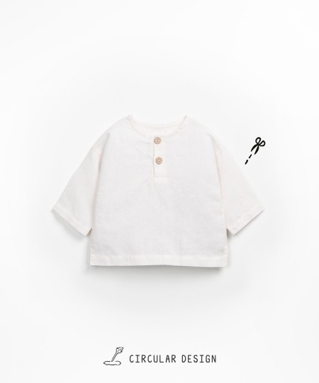 Linen and organic cotton fabric shirt