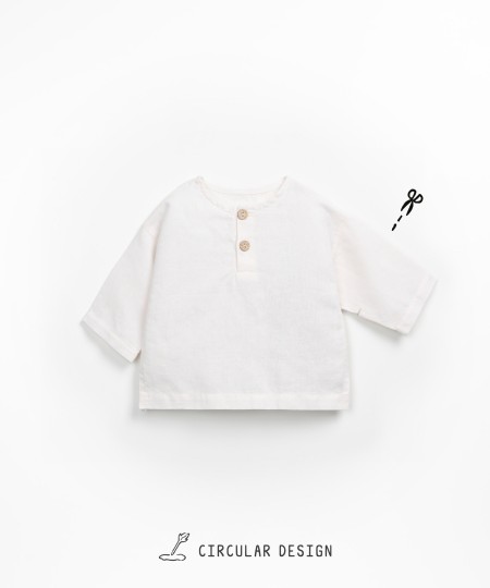 Camisa de tejido de lino y algodón orgánico