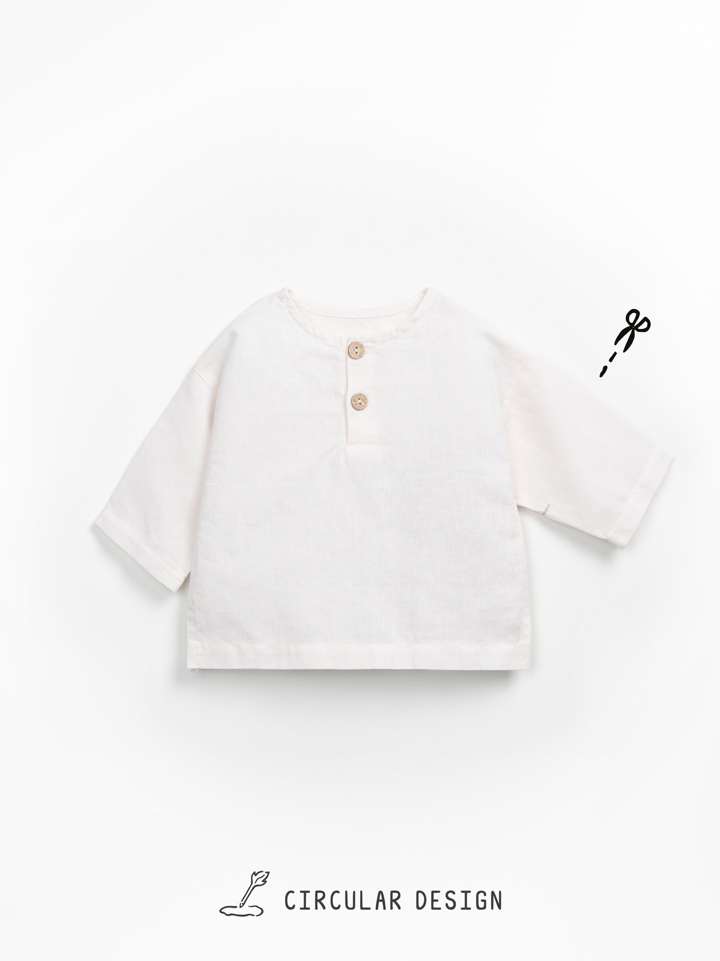 Camisa de tejido de lino y algodón orgánico